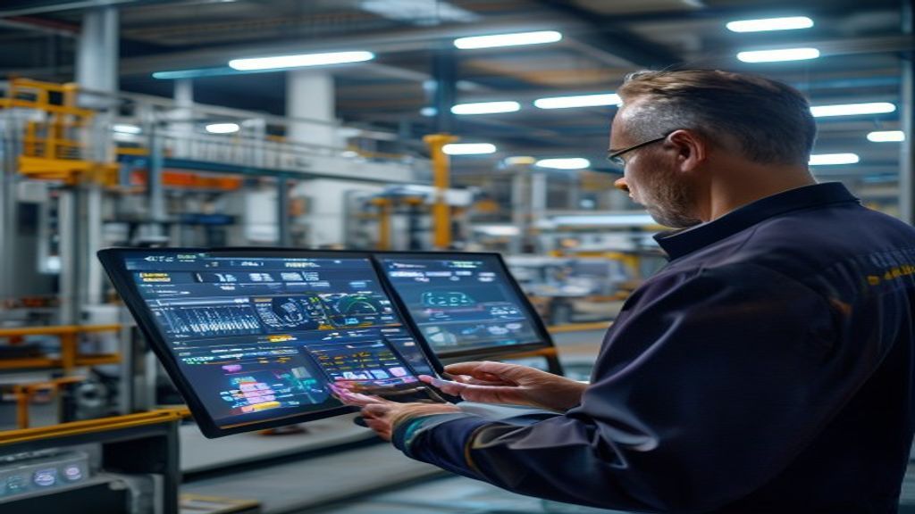 Advanced ERP system streamlining production, inventory, and quality control for modern manufacturing plants