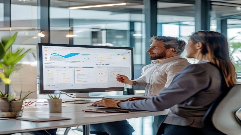 A modern CRM dashboard showing organized customer data, streamlined workflows, and real‑time analytics
