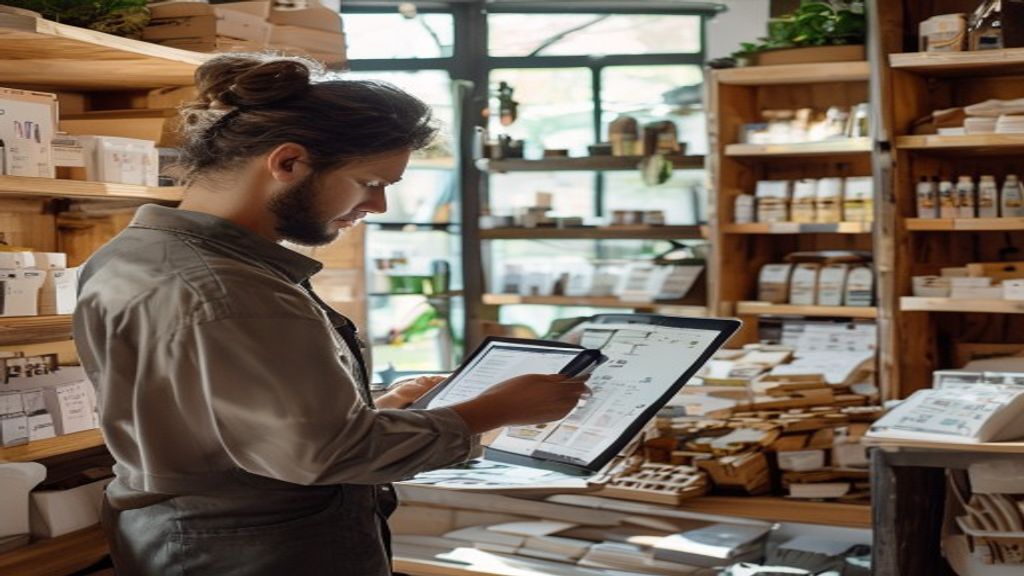 Dashboard view of inventory software designed for small businesses, showing stock levels, alerts, and analytics.