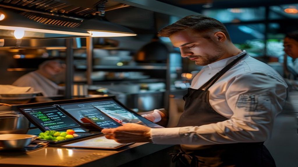 Modern restaurant management system interface with table reservations and staff scheduling