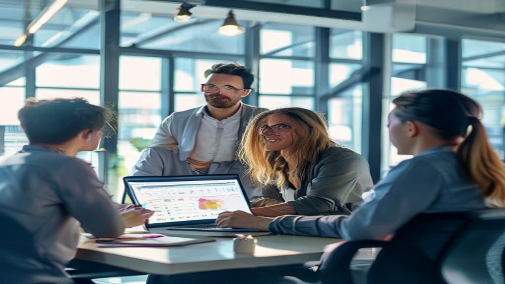 Professional time tracking software dashboard showing project analytics and employee work hours