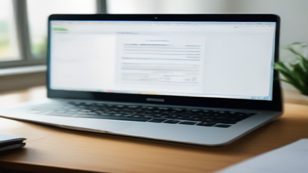A laptop screen showing user‑friendly bookkeeping software dashboard for small business owners